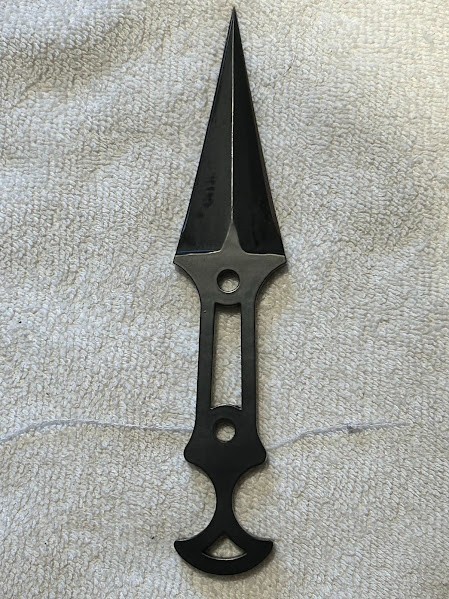 Tactical/Survival knife: DEAD MOOSE OPS (DMO) Knives Double Edged Dagger Black