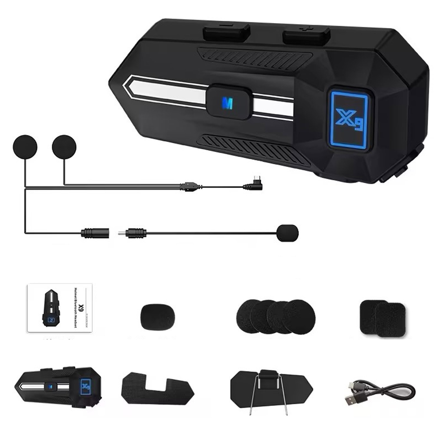Waterproof Motorcycle Helmet Headset Wireless Bluetooth Headphone Bluetooth 5.3