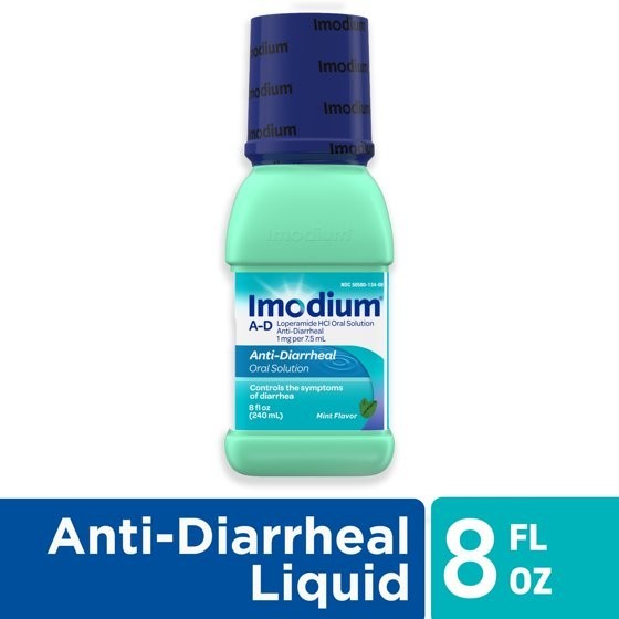 Imodiumm A-D Anti-Diarrheal Oral Solution Mint Flavor 8 fl oz  Free Shipping