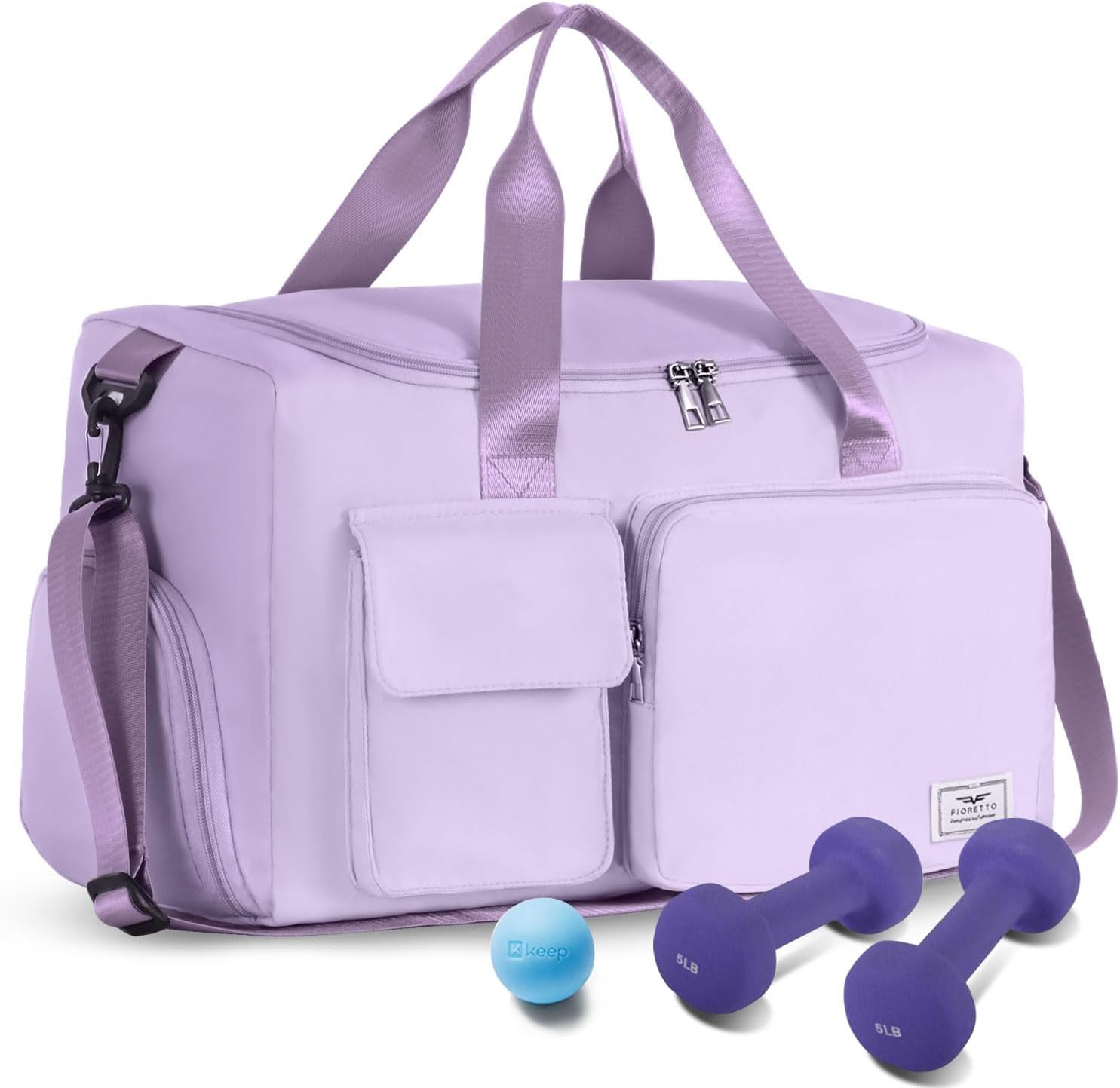 Women'S Gym Duffle Bag with Shoes Compartment, 37L Capacity, Ideal for Travel