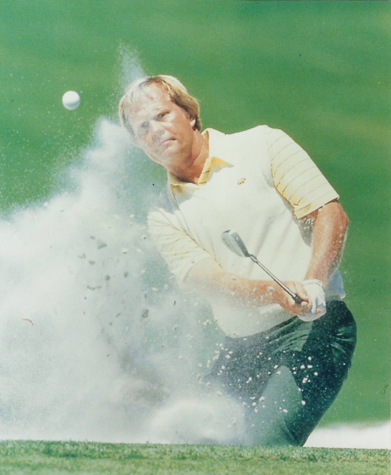JACK NICKLAUS 8X10 PHOTO GOLF BUNKER PICTURE PGA