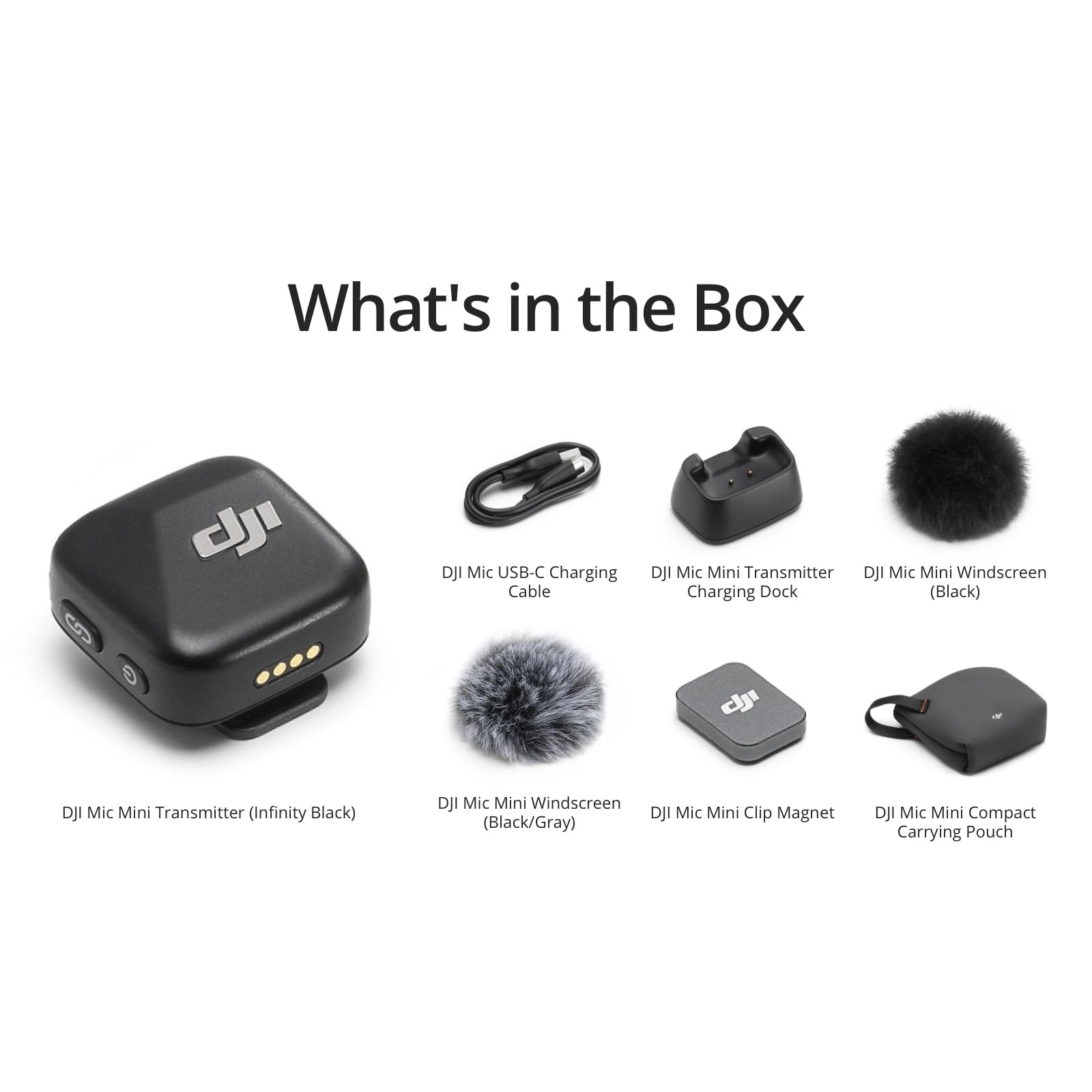 DJI Mic Mini Transmitter Wireless Lavalier Microphone for Action 5 Pocket 3 NEW