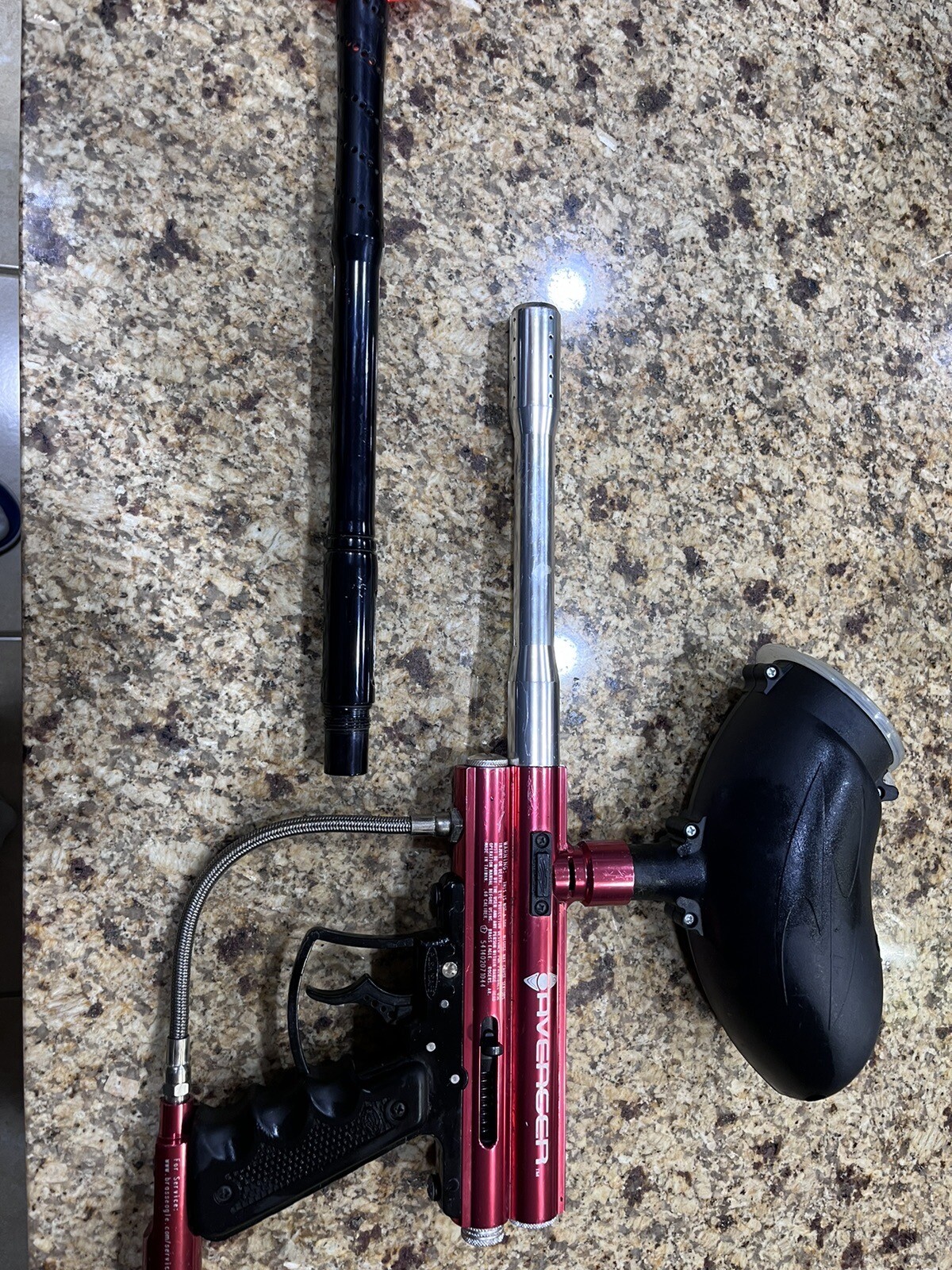 Brass Eagle Avenger Semi-Auto Paintball Marker Gun Red UnTested B1