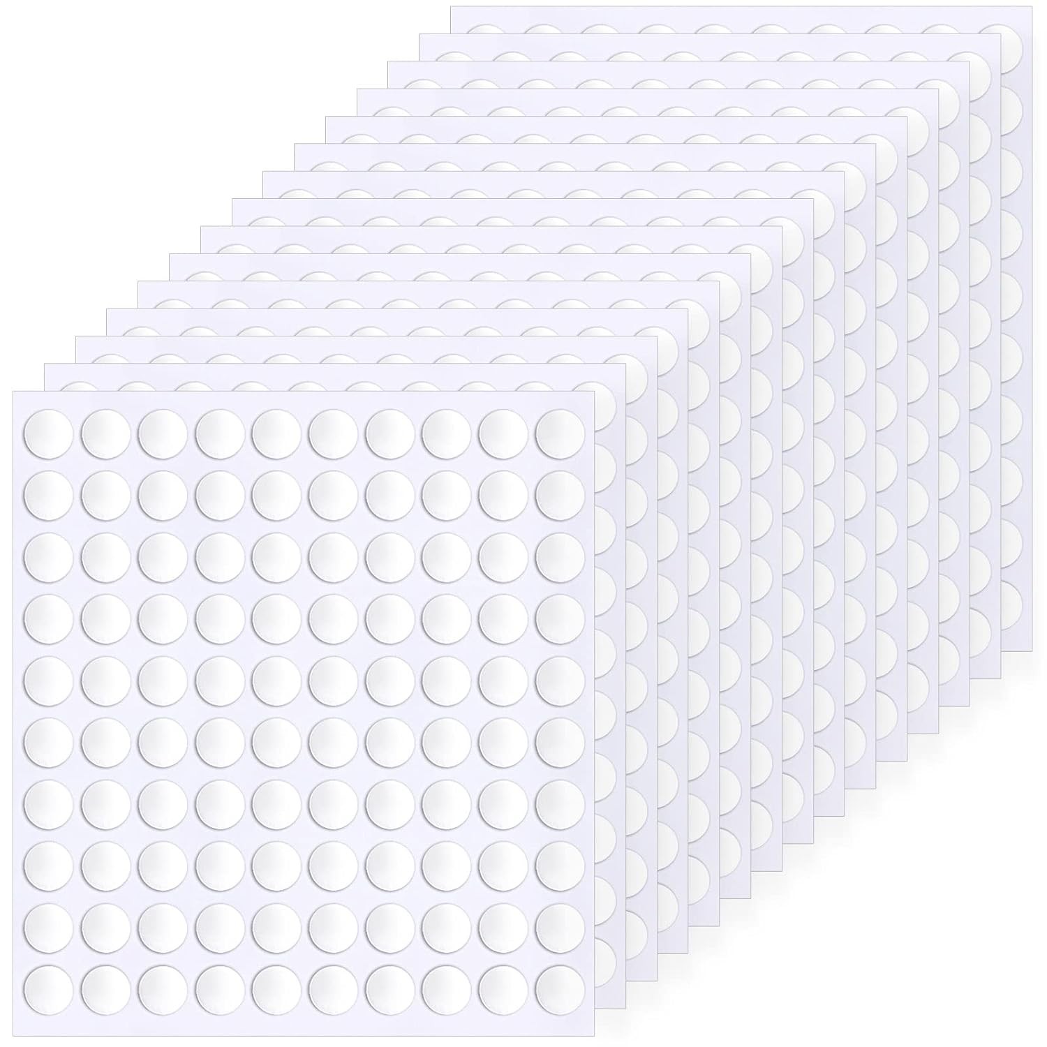 1500 Pieces Double Sided Adhesive Dots Clear Sticky Tack Tape Removable Stick...