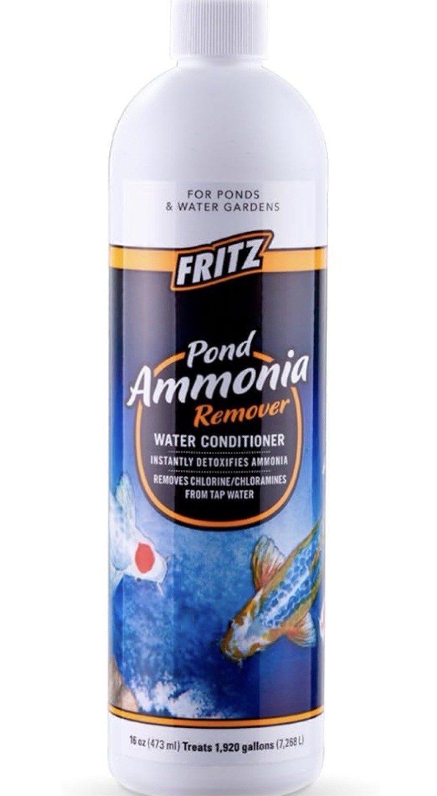 Fritz Pond Ammonia Remover 6oz LOT of 3 Bottles Sealed NEW Detoxifies Chlorine