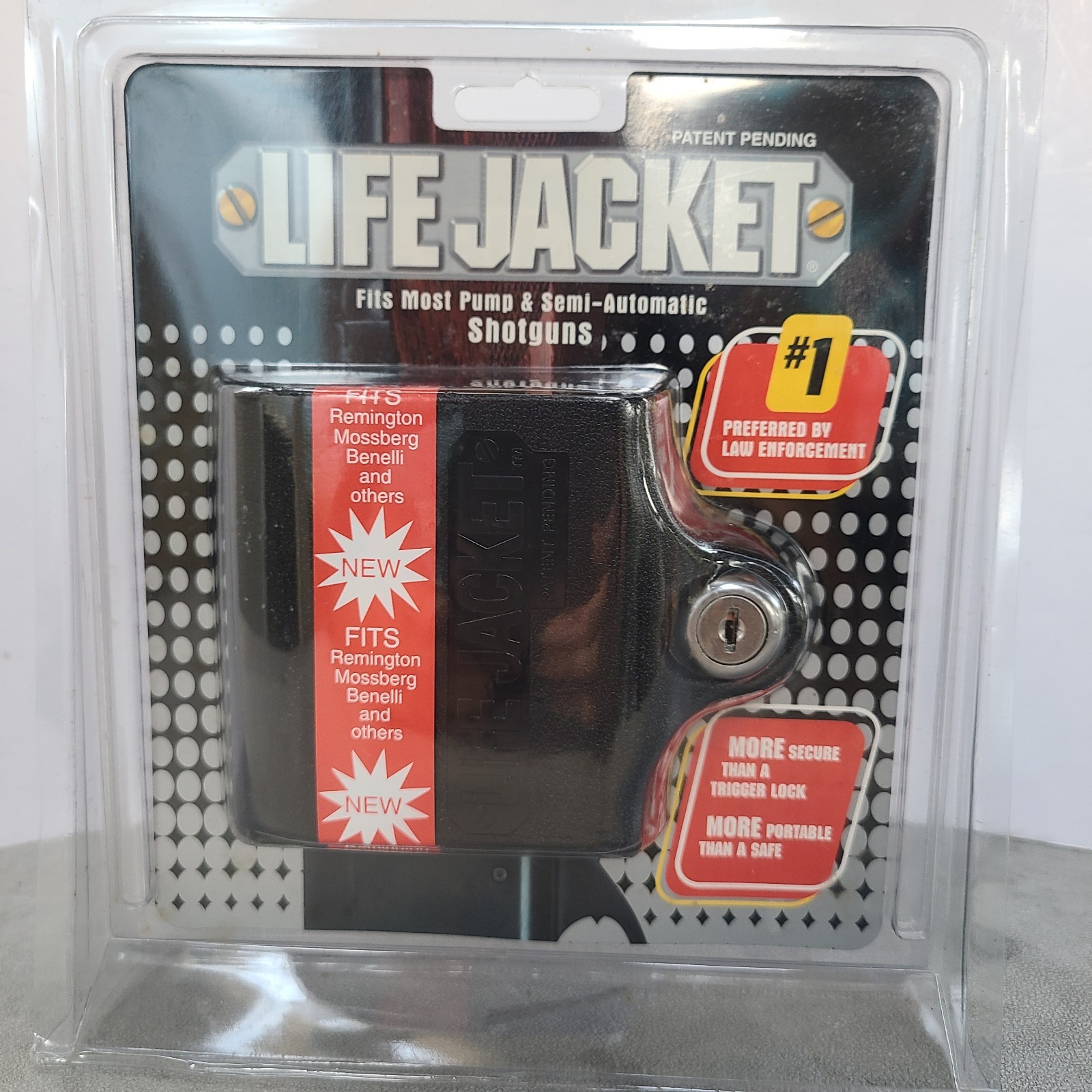 Life Jacket Portable Shotgun Security Lock Most Pump & Semi/Automatic Shotguns