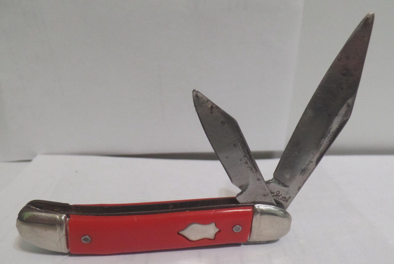 IDEAL U.S.A. Red 2 Blade Jack Knife-AS IS-  VERY GOOD-L@@K