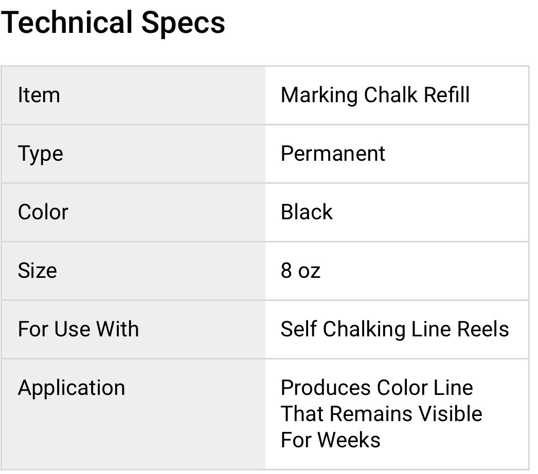 IRWIN 64908 PERMANENT MARKING CHALK 8OZ - BLACK Qty-1 Free Same Day Shipping!