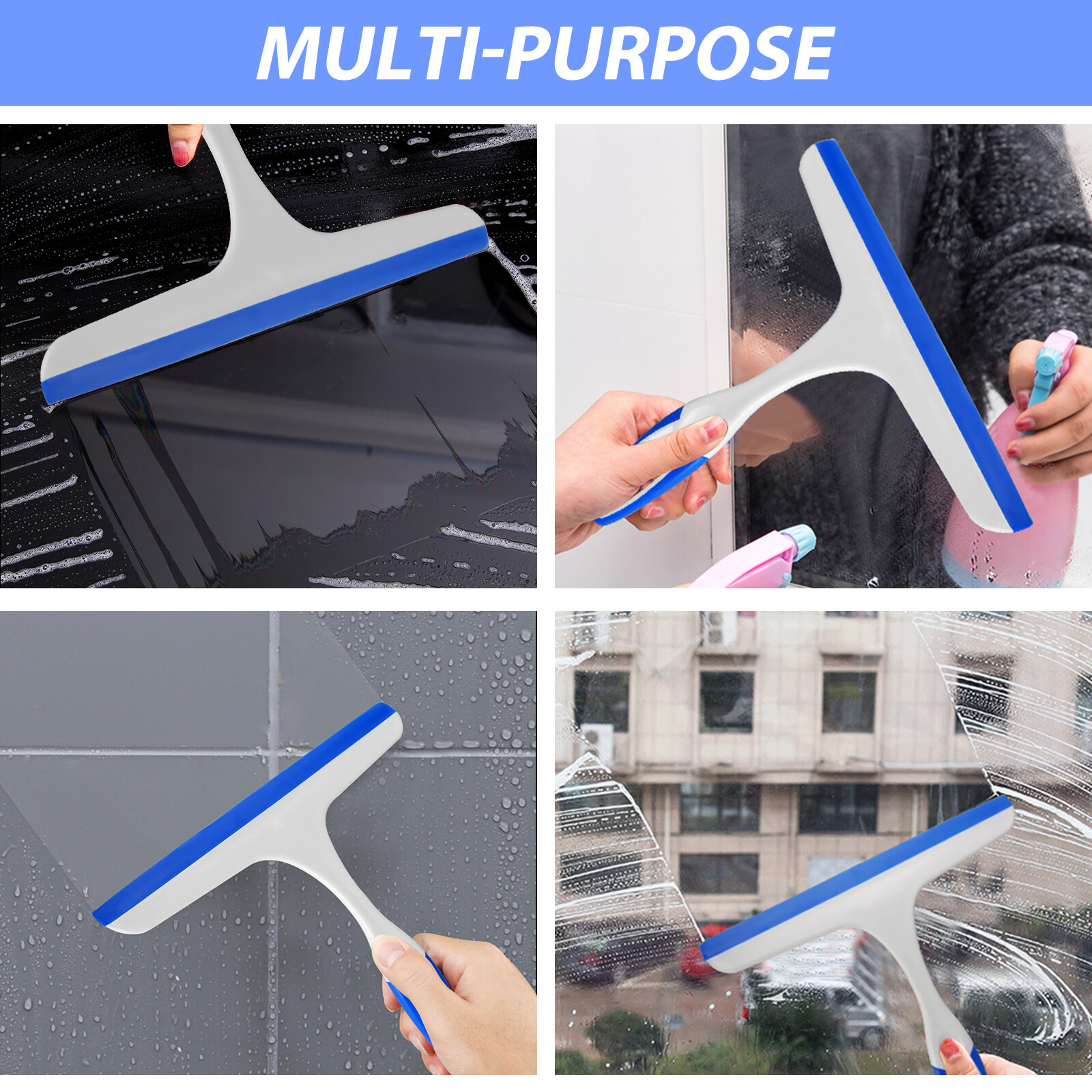 Window Mirror Car Windshield Squeegee Shower Glass Wiper Kitchen House Clean Lot