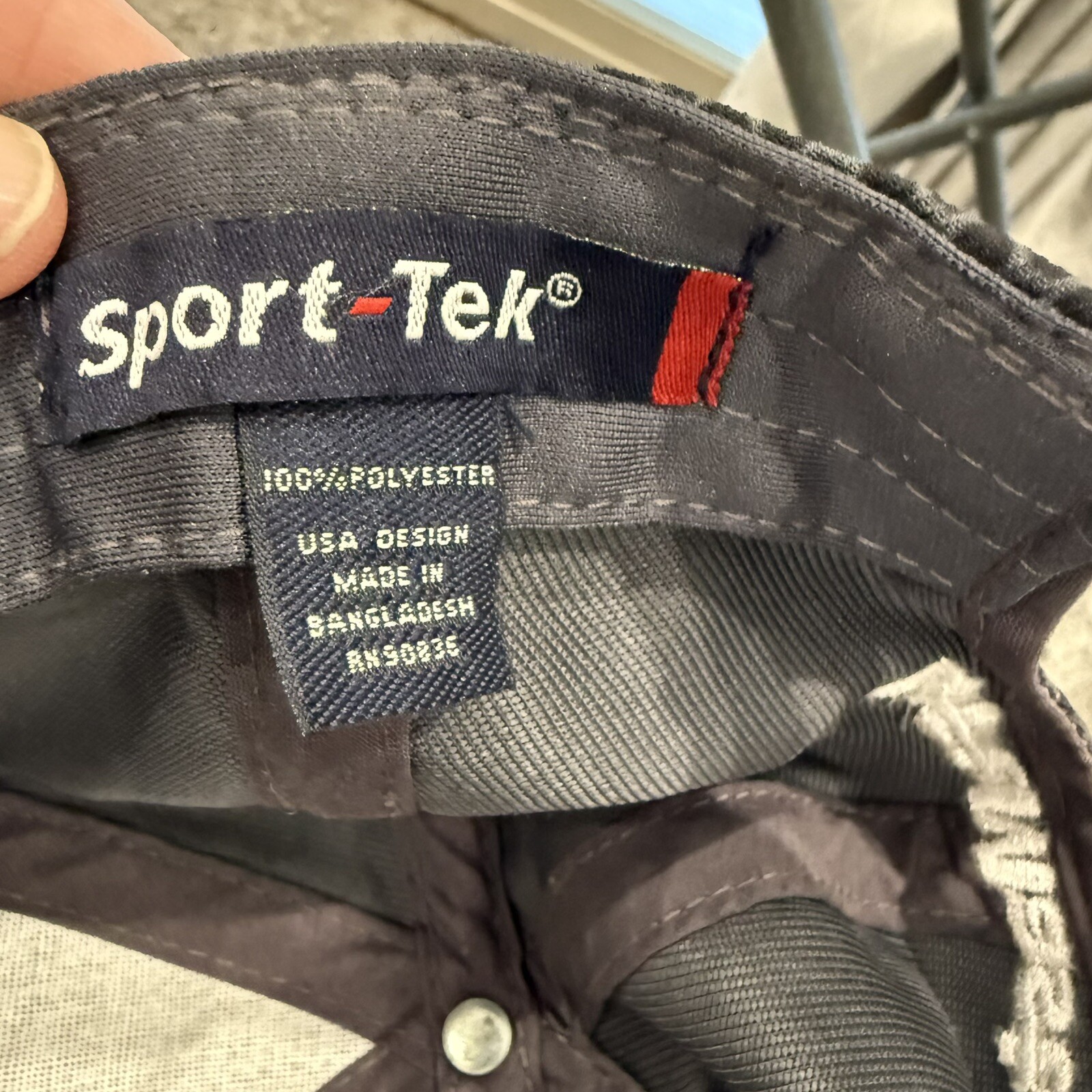 Sport-Tekk-Left Masters AMARR Gray Black Hat Cap Polyester EUC