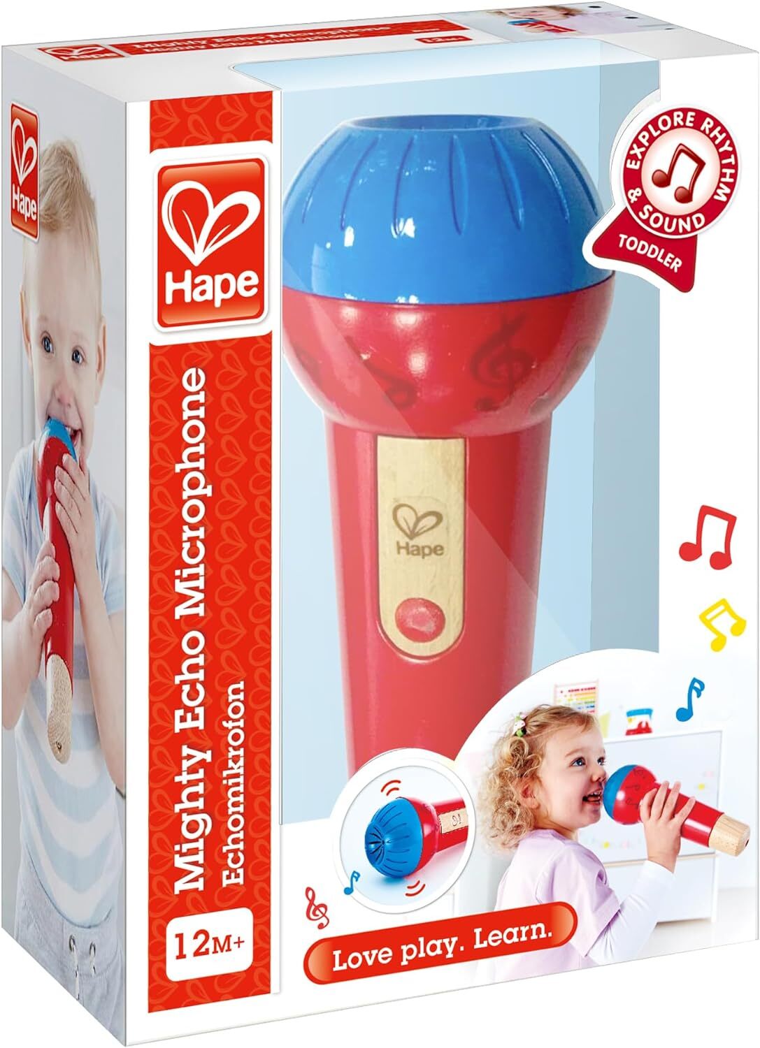 Hape Mighty Echo Microphone | Battery-Free Voice Amplifying Microphone Toy