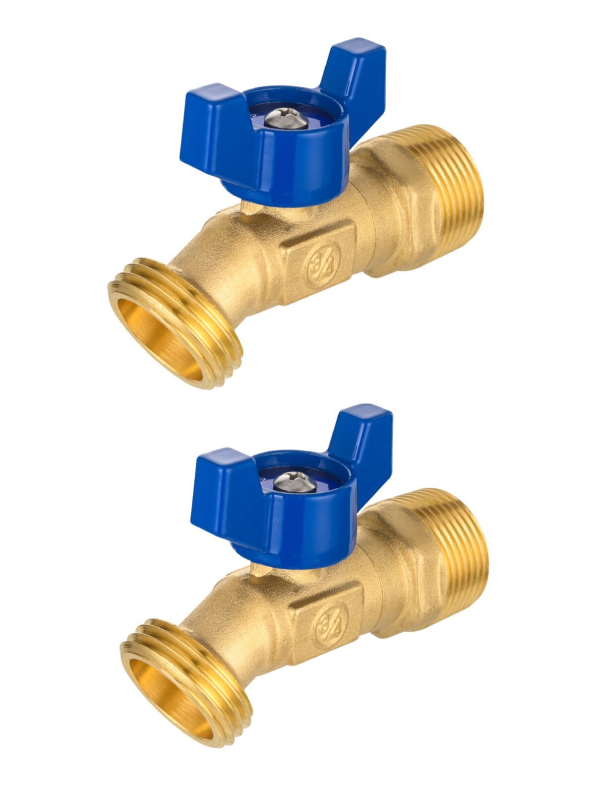 2 PCS EFIELD 1/4 Turn Spigot ,Outdoor Brass Valve 3/4" Male NPT Inlet x3/4" MHT