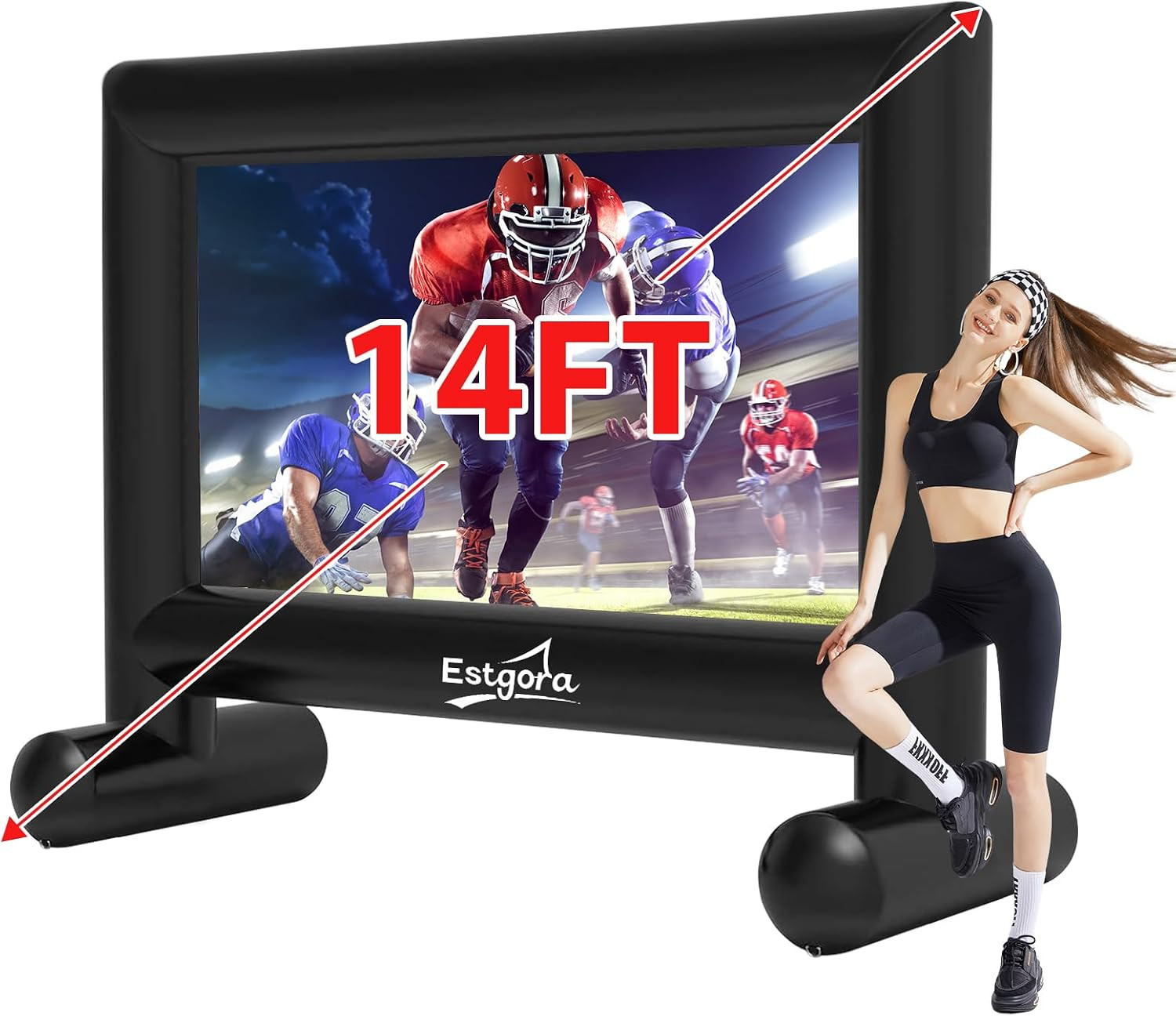 14FT Inflatable Movie Screen Outdoor, Blow up Projector Screen, Inflatable Movie