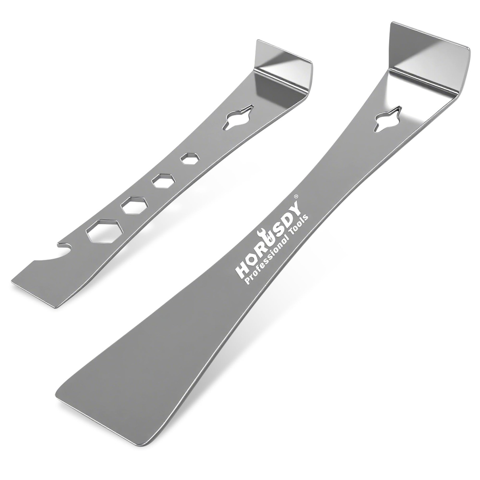 HORUSDY 2-Piece Pry Bar Scraper Set, Stainless Steel Flat Bars with Hex...