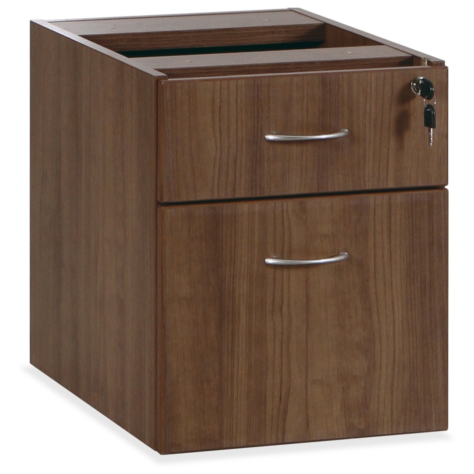 Lorell LLR69987 Walnut Laminate Pedestal 16"W x 22"D x 21"H