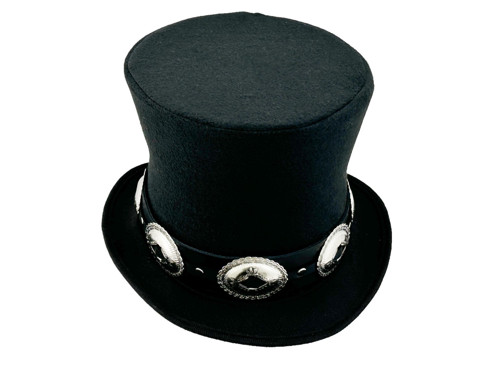 ROCK STAR SLASH GUITAR COSTUME TOP HAT CONCHO STEEL GNR LEATHER BAND USA MADE