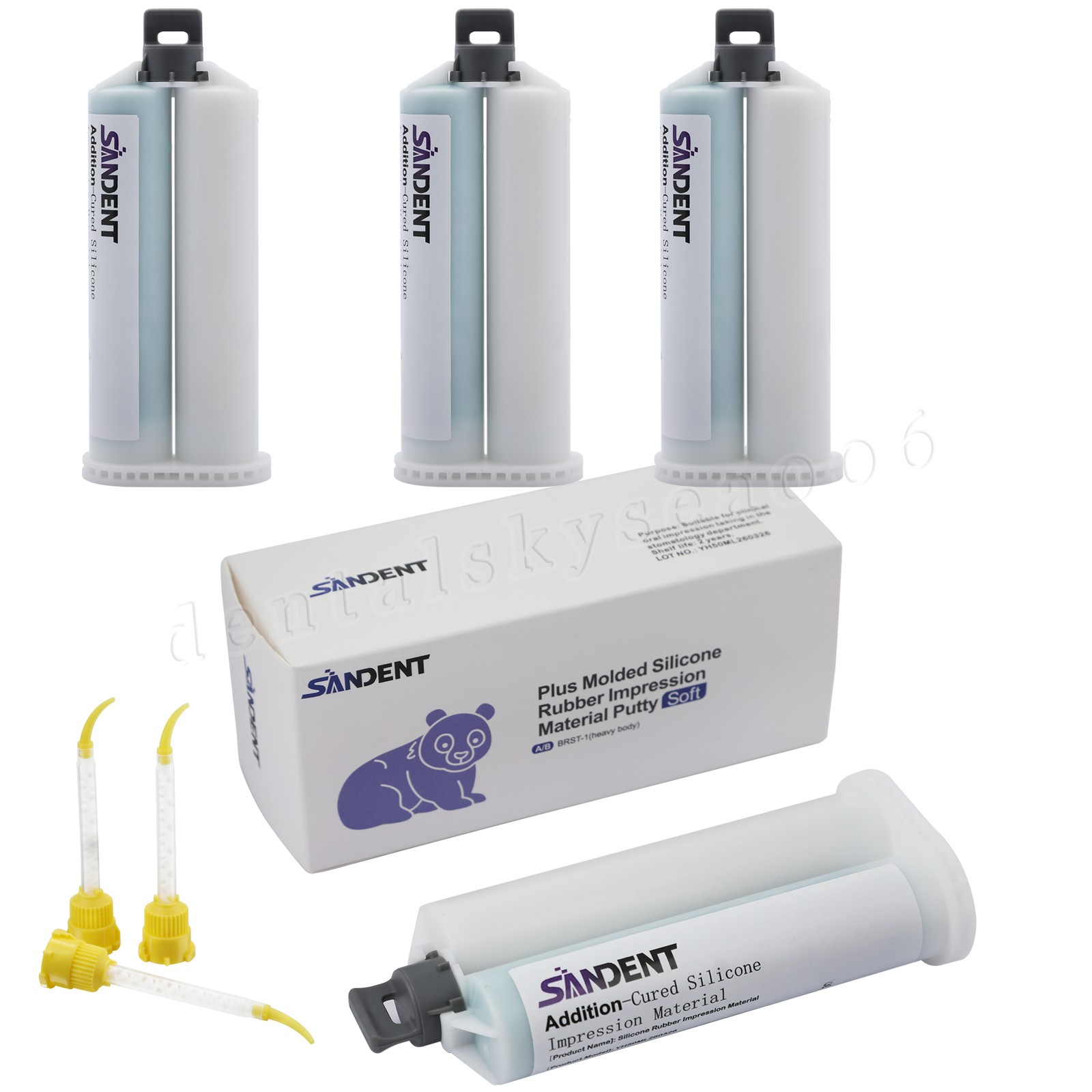 Dental Impression Material Heavy Body Fast Set VPS 4x50ml Cartridges SANDENT