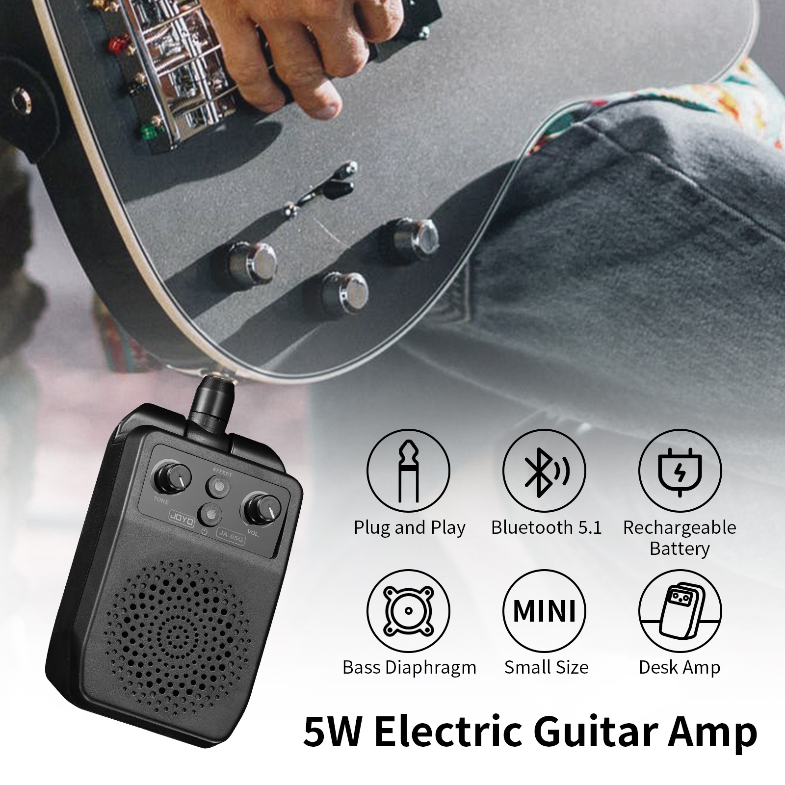 JOYO Electric Guitar Amplifier JA-05G Four Guitar Effects With Bluetooth（OPEND）