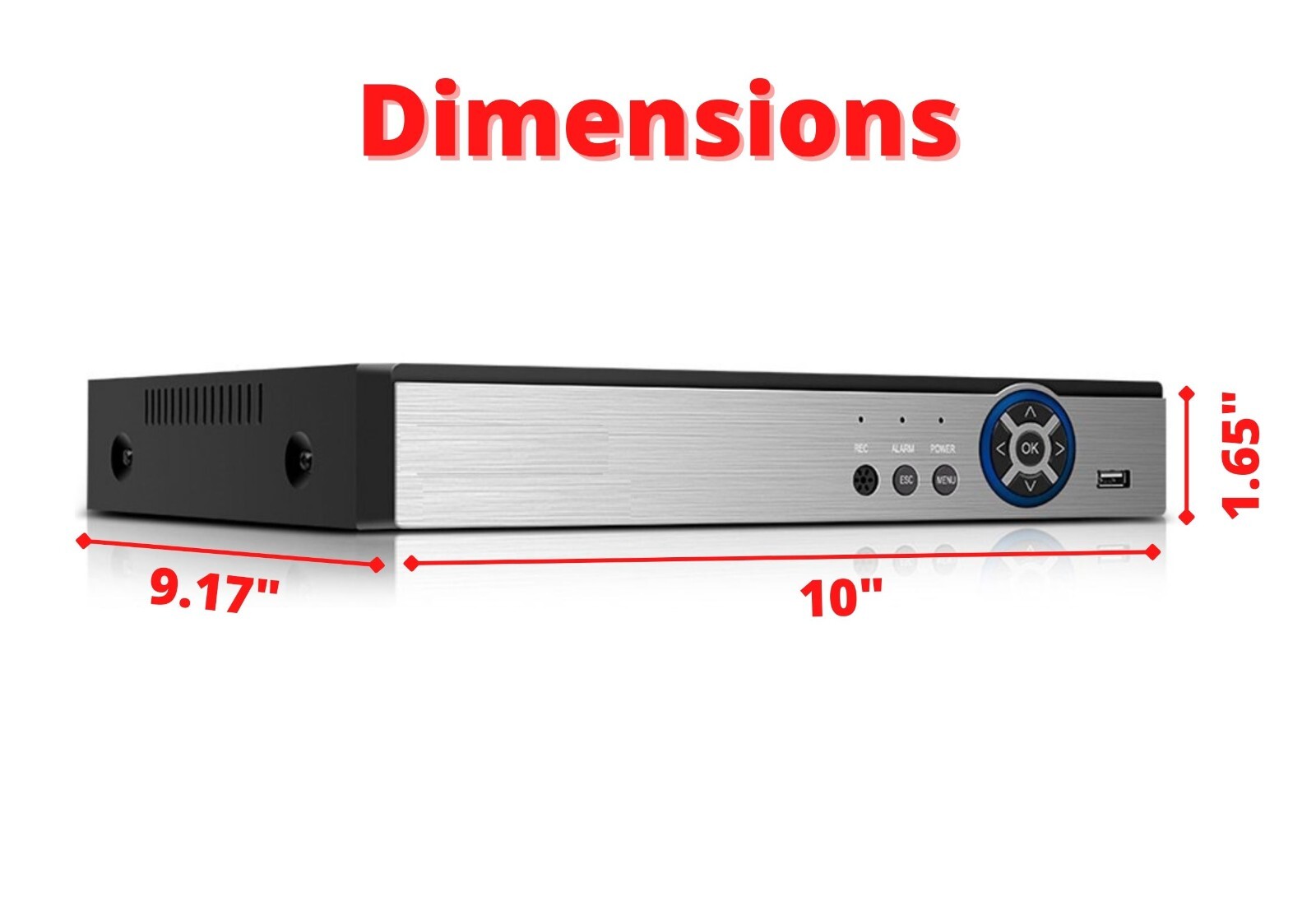 16 Channel H.265 DVR with Hard Drive 2TB for CCTV Security Camera System