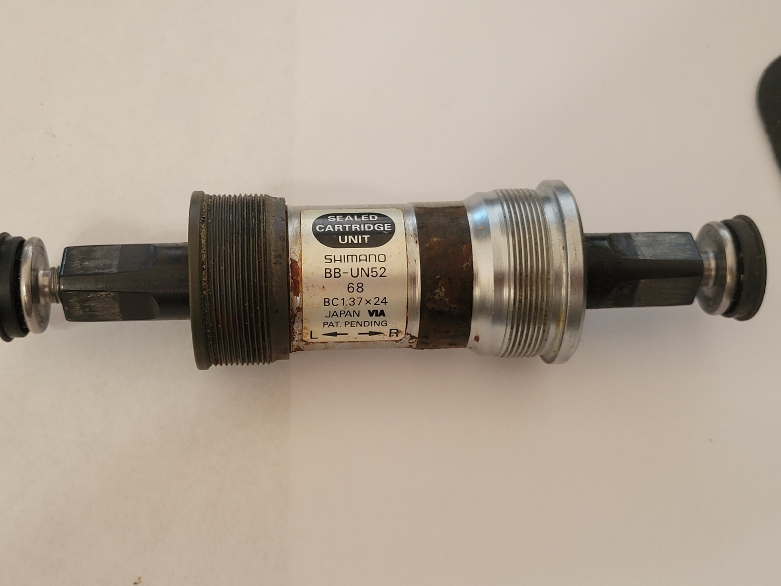 Vintage Shimano Deore BB-UN52 Bottom Bracket Square Taper 1.37x24 68 mm 128 mm