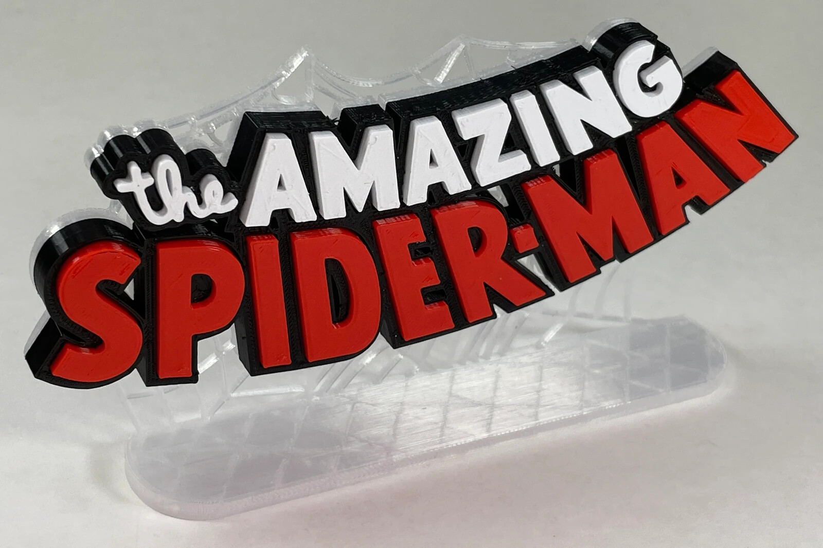 Vintage Spider-Man 3D Printed Freestanding Logo