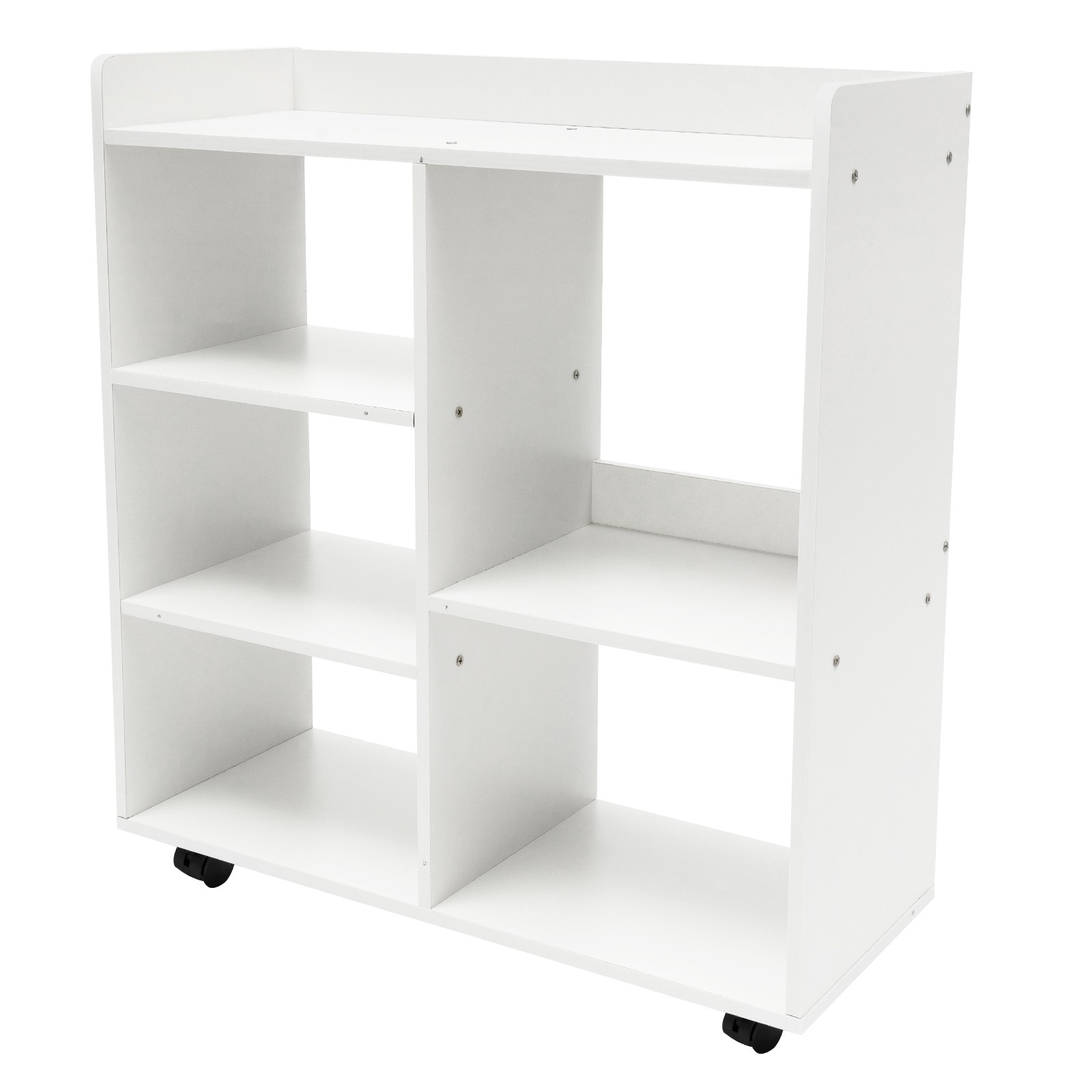 23.6*9.4*26 in Warm White Filing Cabinet Storage Shelf Mobile Printer Stand