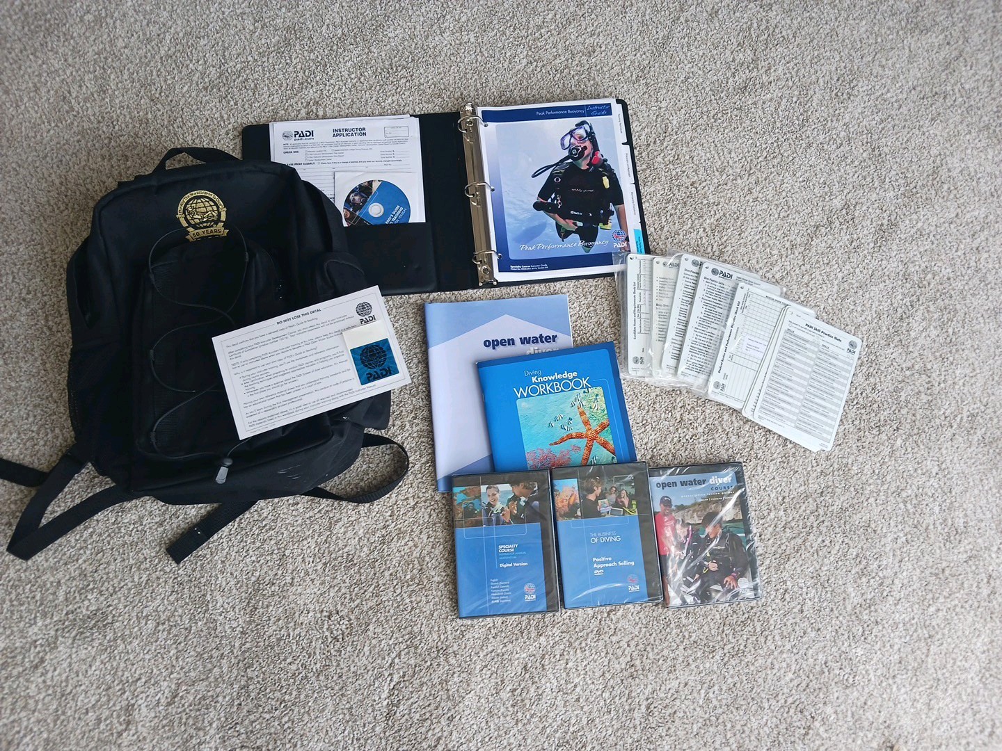 Padi IDC Crew Pack Instructor Course Scuba WITH STICKER 50th Anniverasry New