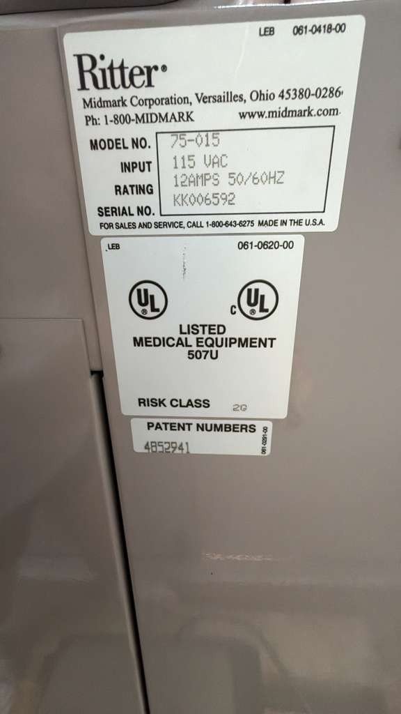 Midmark Ritter 75 Evolution Procedure Examination with Table Footswitch