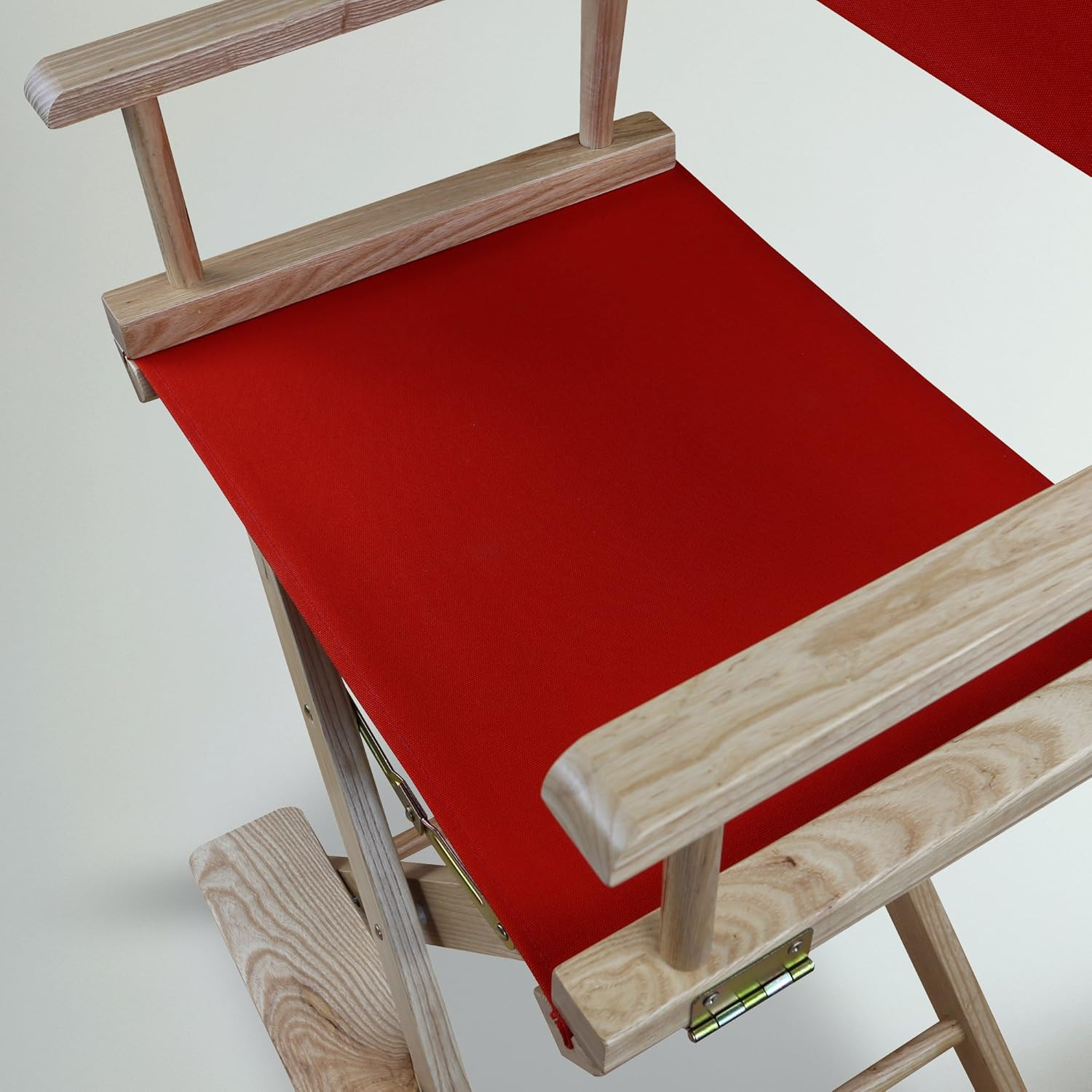 American Trails Extra-Wide Premium 24" Director'S Chair Natural Frame with Red C