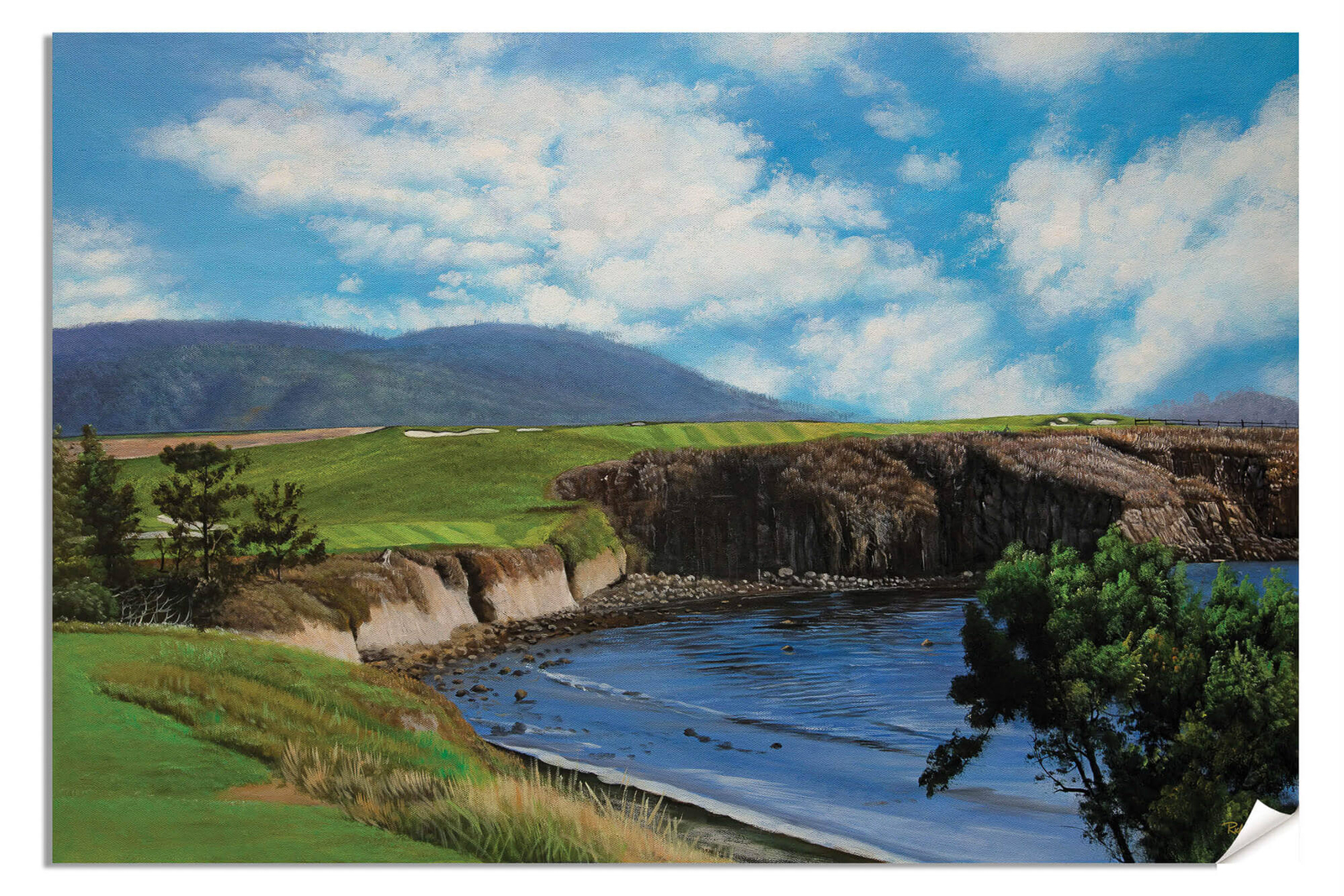 Pebble Beach Golf Links Club 5th Hole 5-6 Course Wall Art Print Ri5 Pebblebeach