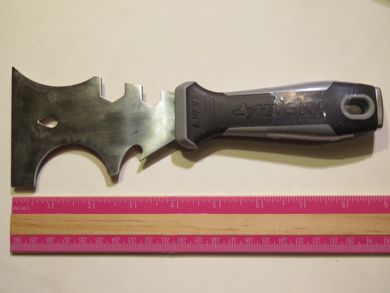 Husky 15-in-1 Painter's Tool Stainless Steel Multi-Tool Scraper
