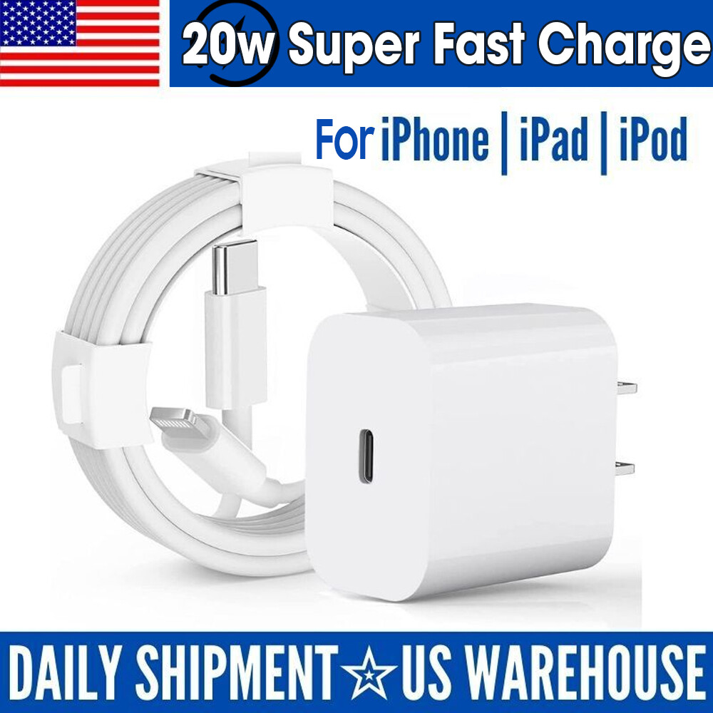 20W Super Fast Wall Charger & Cable Type C For iPhone 7/8/11/12/13/14 Pro XR X