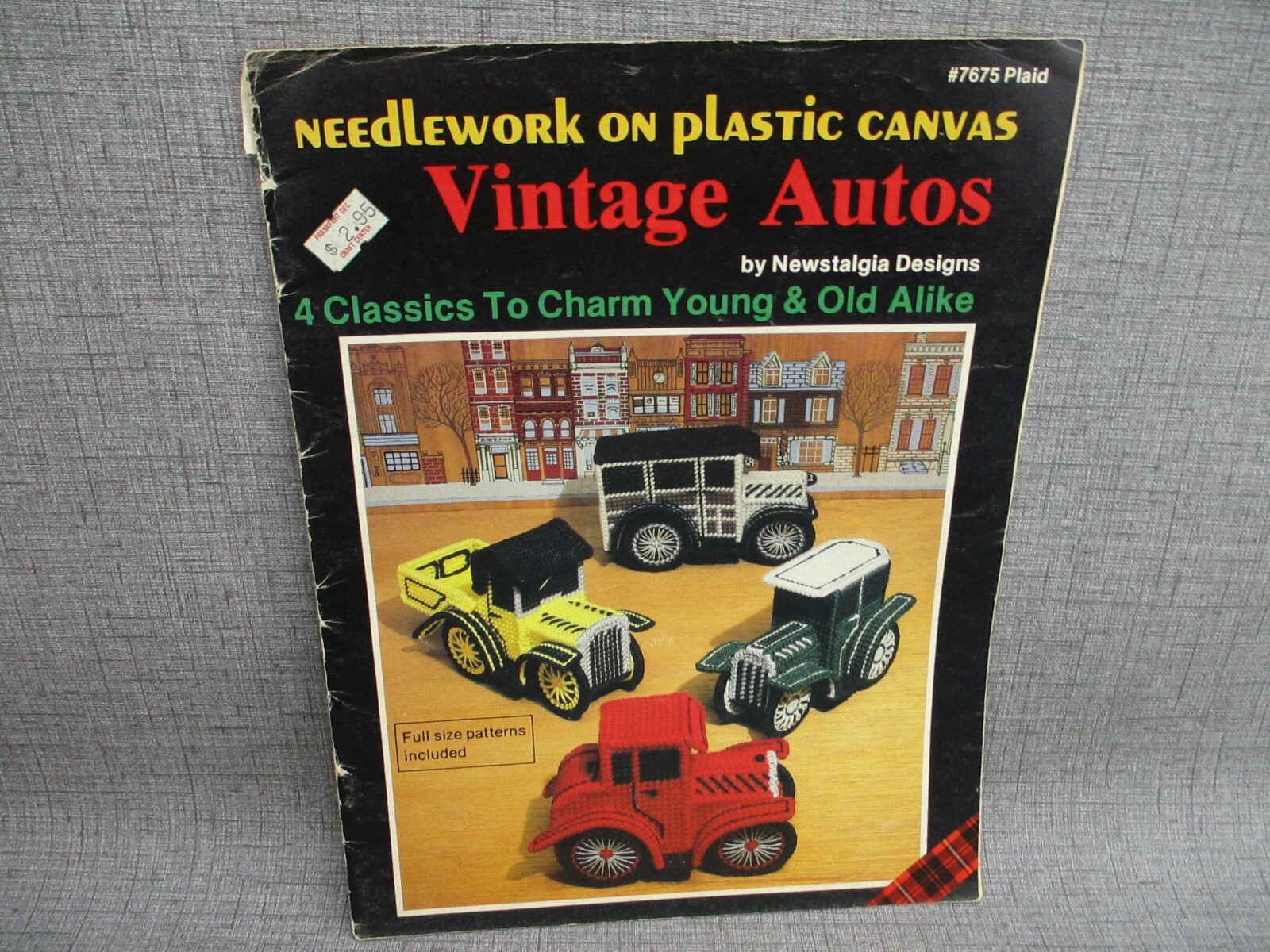 Needlework on Plastic Canvas Vintage Autos Cars Roadster Pickup Runabout Woody