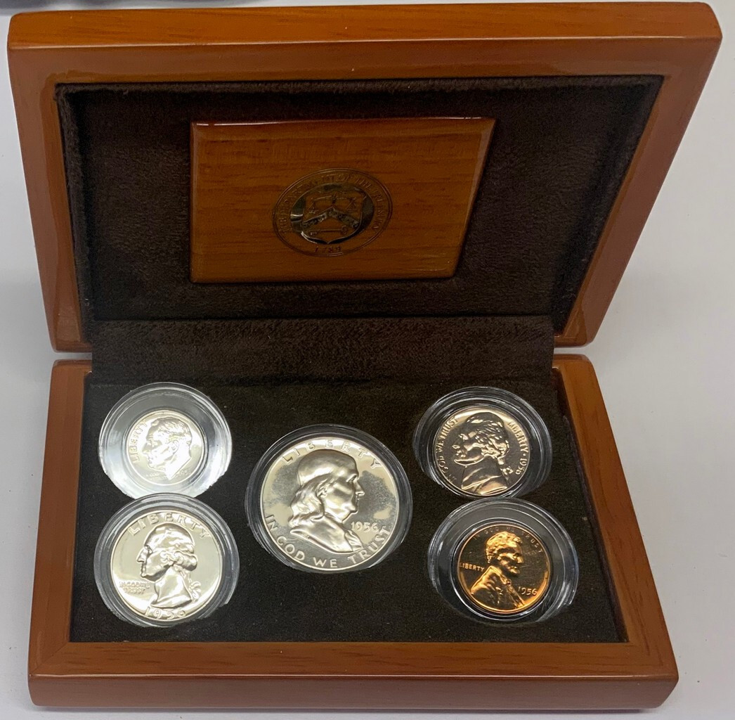 1954 PROOF SET IN OFFICIAL U.S. MINT DISPLAY SILVER UNCIRCULATED BIRTHYEAR COINS
