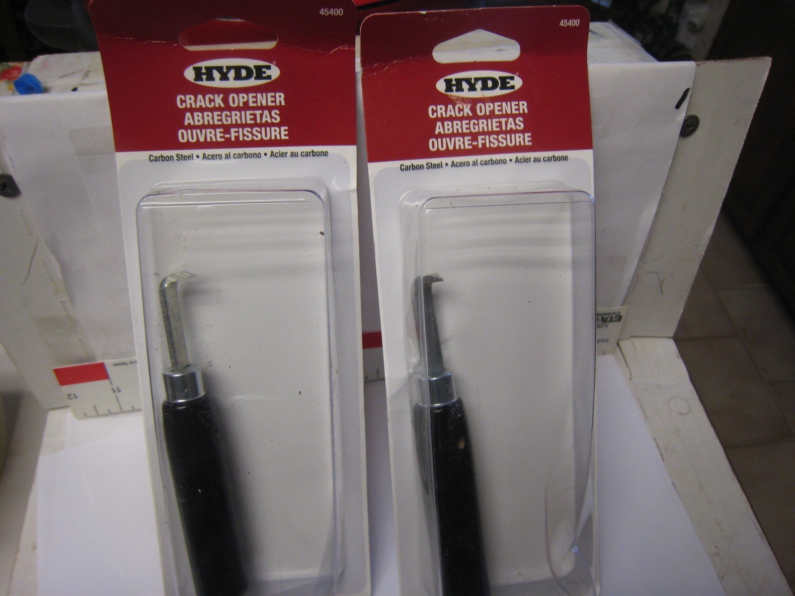 2 yes 2 HYDE TOOLS 45400 USA CRACK OPENER SCRAPER TOOL 6" CARBON STEEL 6087357