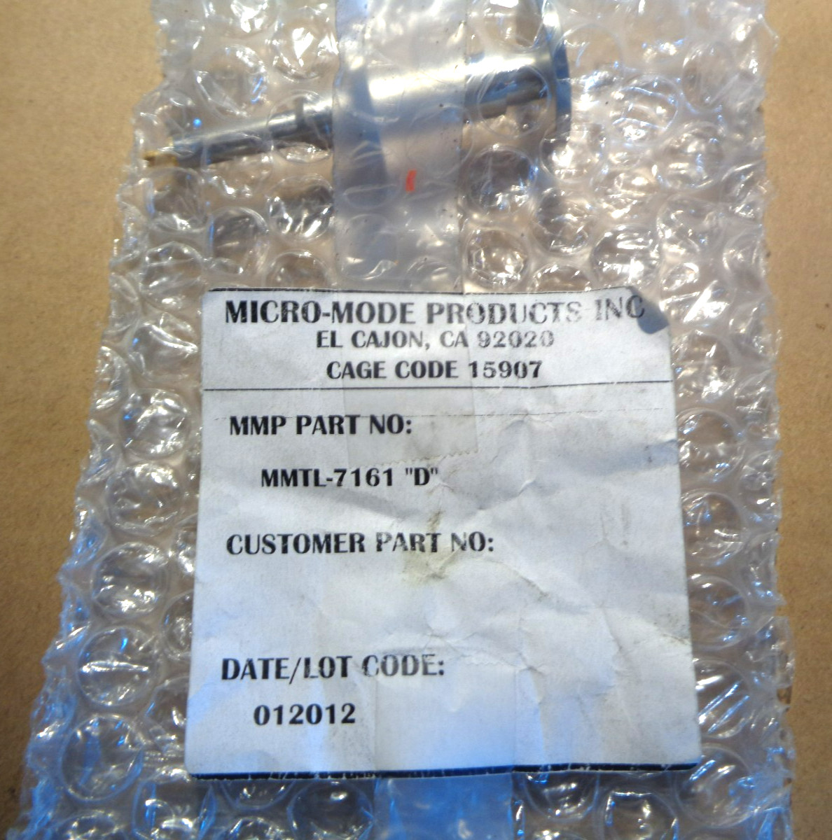 Micro-Mode MMTL-7161 Installation / Extraction tool MSSS Blindmate Interconnects