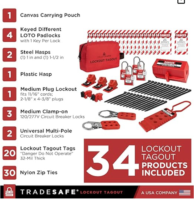 TRADESAFE Electrical Lockout Tagout Kit