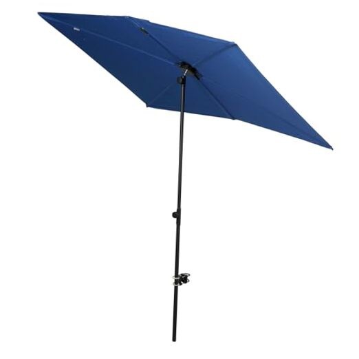 Balcony 6x4 FT Rectangular Outdoor Umbrella Navy Blue