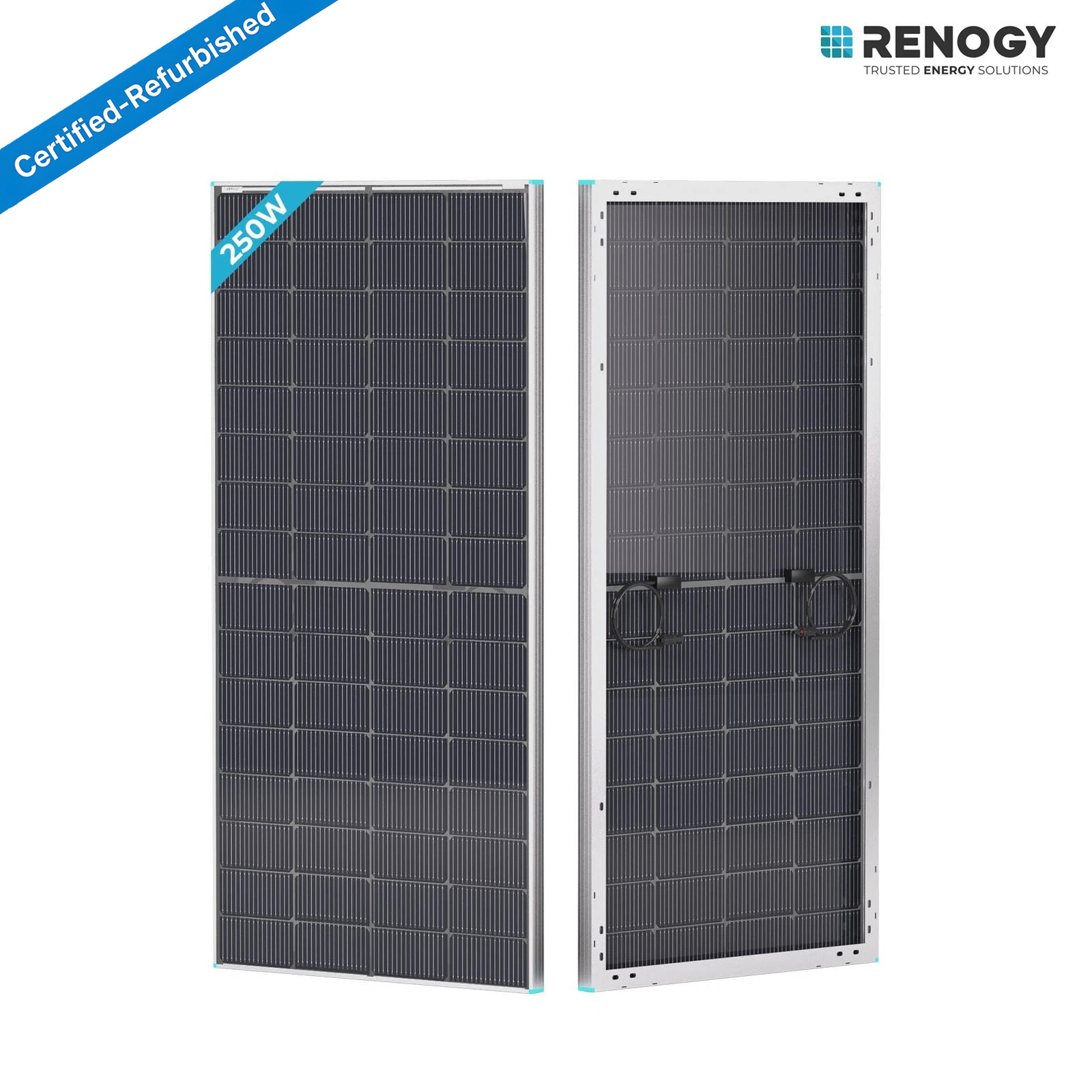 Renogy 250W Bifacial Solar Panel N-Type 16BB 12V For RV Marine Refurbished