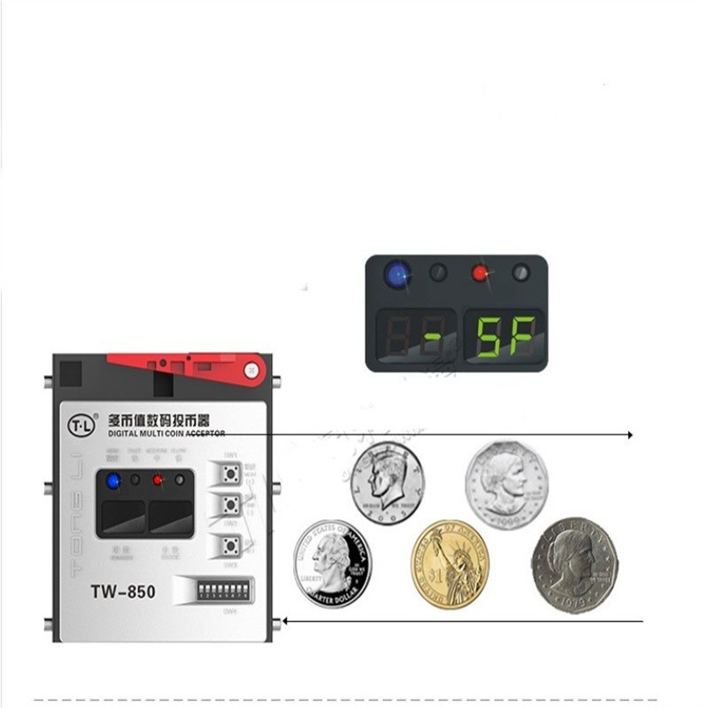 TW-850 Top Entry Multi Digital Coin Acceptor Coin Selector for Vending Machine