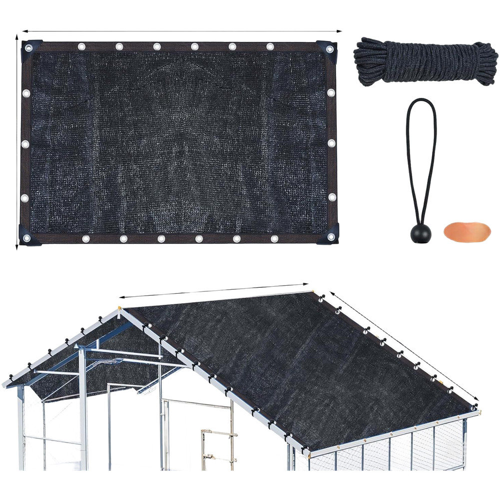 3 5m by 2m Shade Net with 20 Elastic Ropes for Rain and Sun Protection