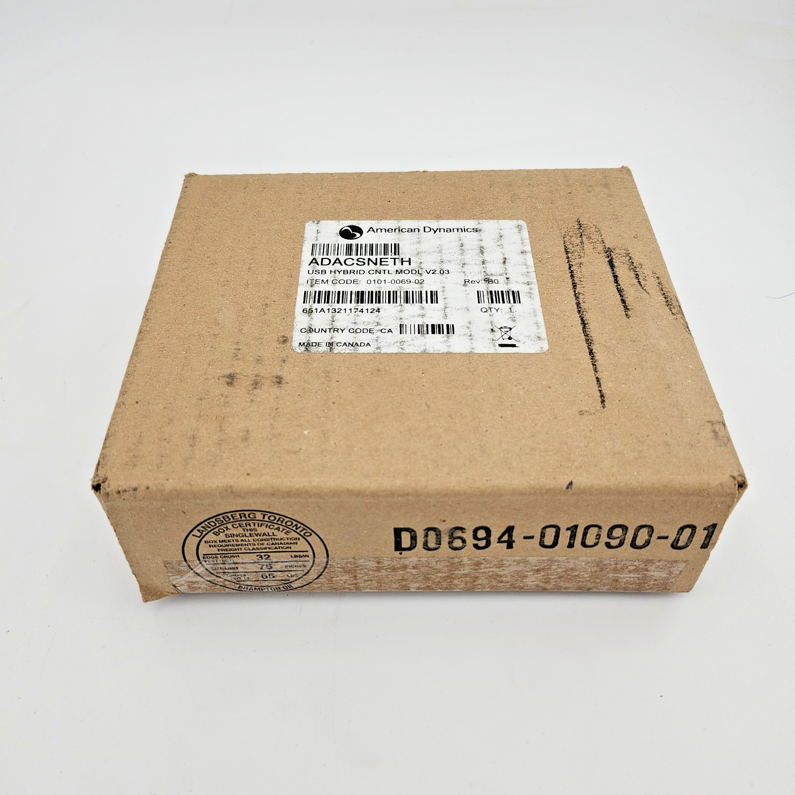 American Dynamics ADACSNETH USB Hybrid Control Module V2.03 0101-0069-02 Sealed