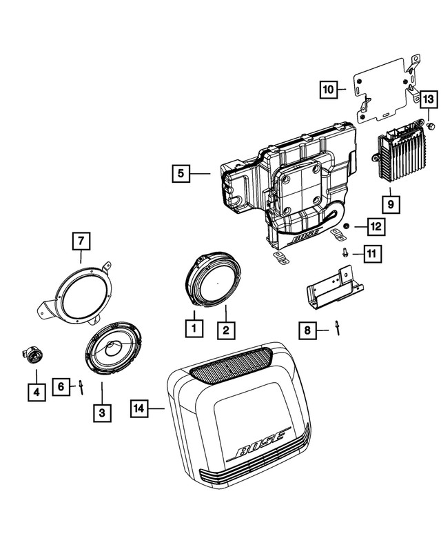 Genuine Mopar Speaker Bracket Left 68078731AA