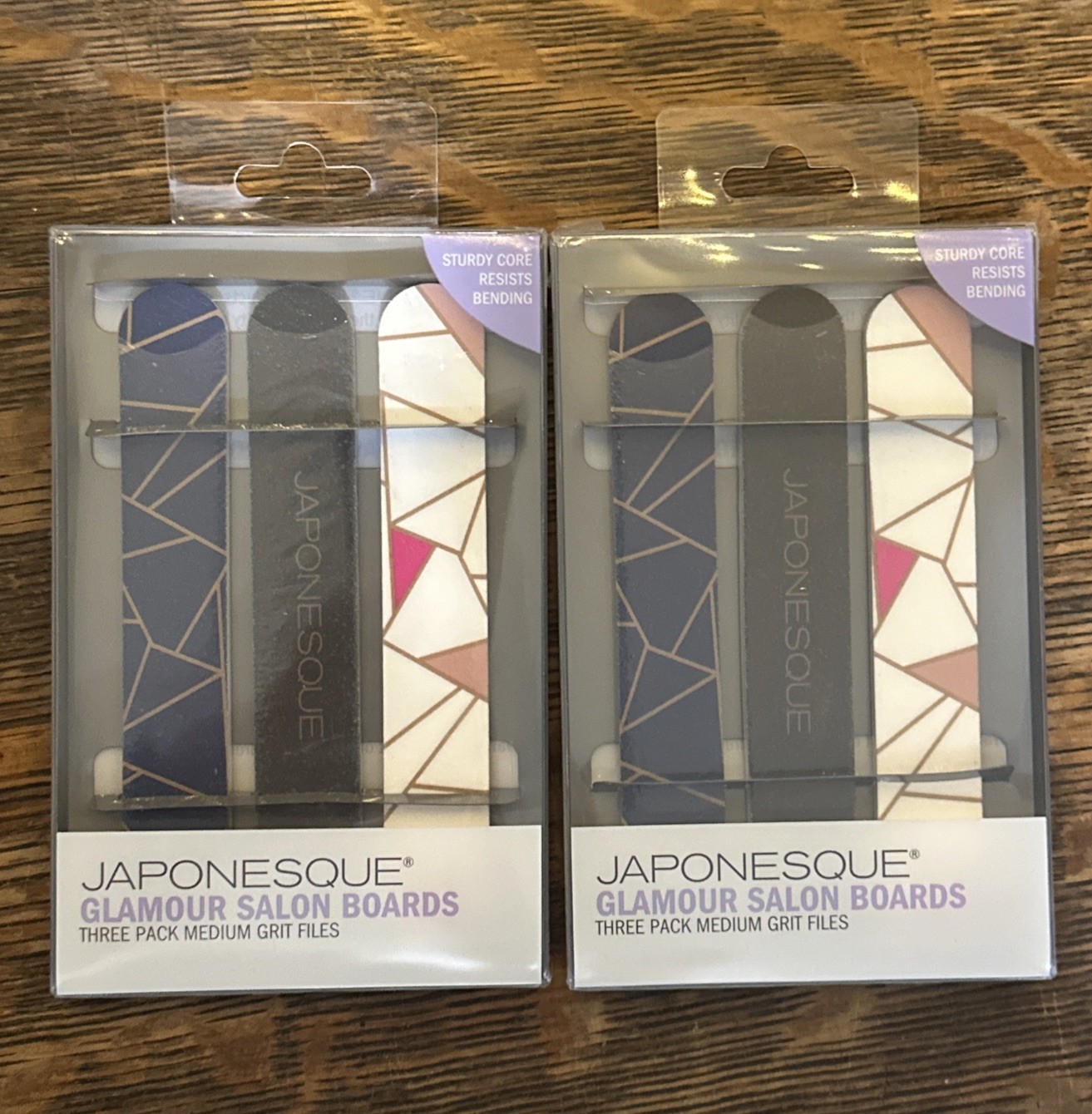 Two Packs Of JAPONESQUE 3 PK EACH DESIGN SALON BOARD LIMITED EDITION 2 SIDED