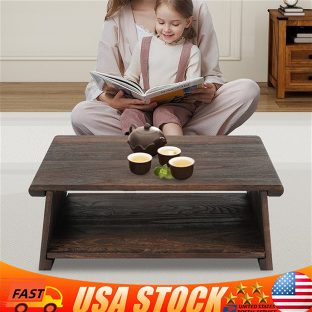 Japanese Floor Table Small Coffee & Tea Table Altar for Meditation Low Table
