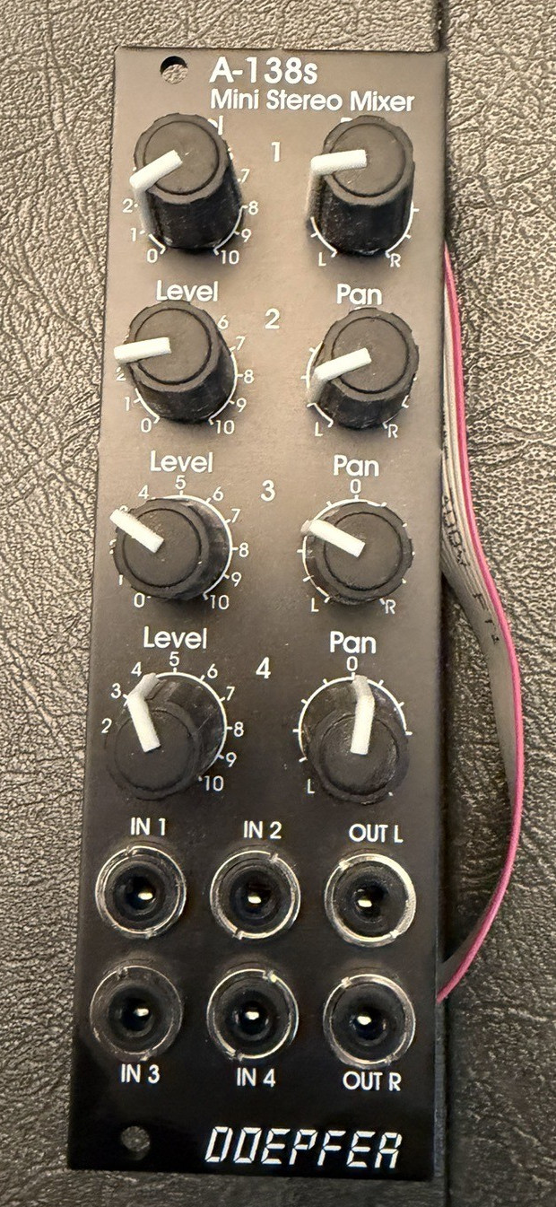 Doepfer A-138s Mini Stereo Mixer Module (Black)