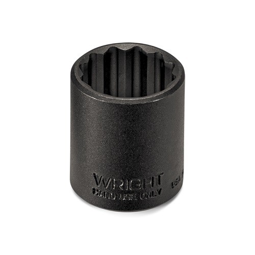 34112 - 1/2Inch Drive 12 Point Standard Black Industrial Socket - 3/8Inch