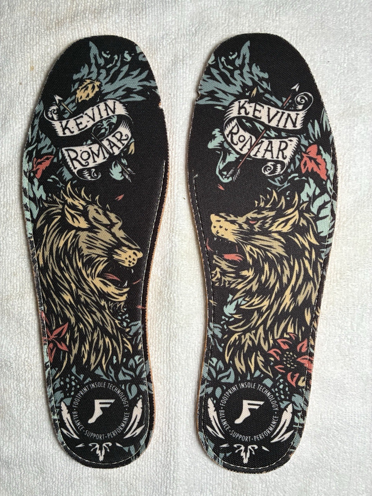 FOOTPRINT KINGFOAM 5MM FLAT IMPACT ABSORBING INSOLES KEVIN ROMAR MENS 10/10.5