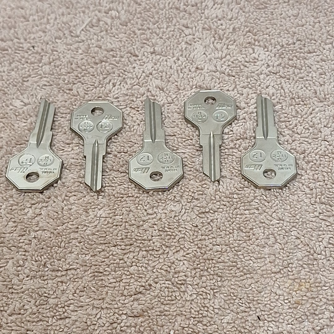 Ilco H1122M, Curtis T-2 Key Blanks Lot Of 5. Made In USA. Locksmith NOS