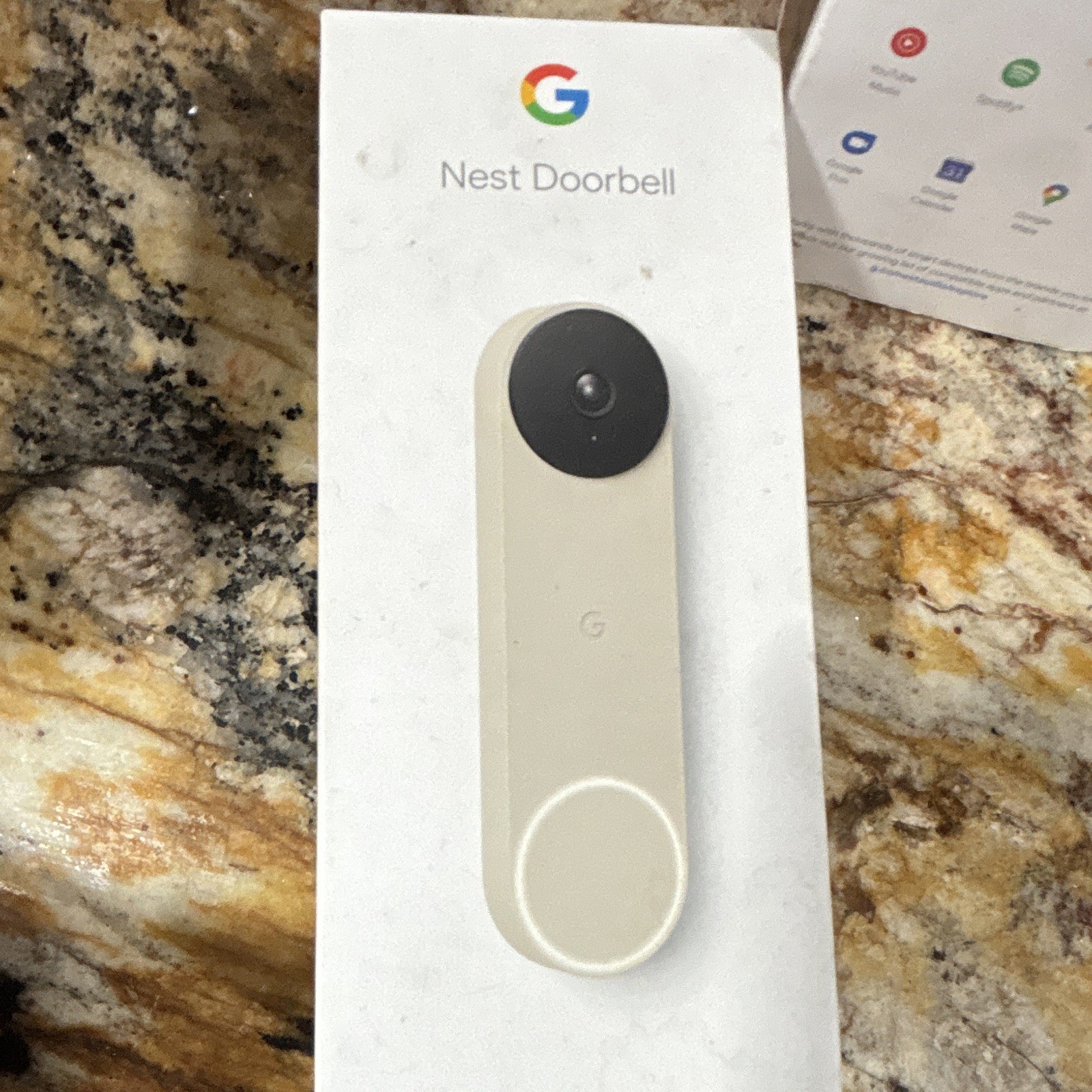 Google Nest Doorbell Video Wi-Fi Night Vision HDR Motion Google Home White